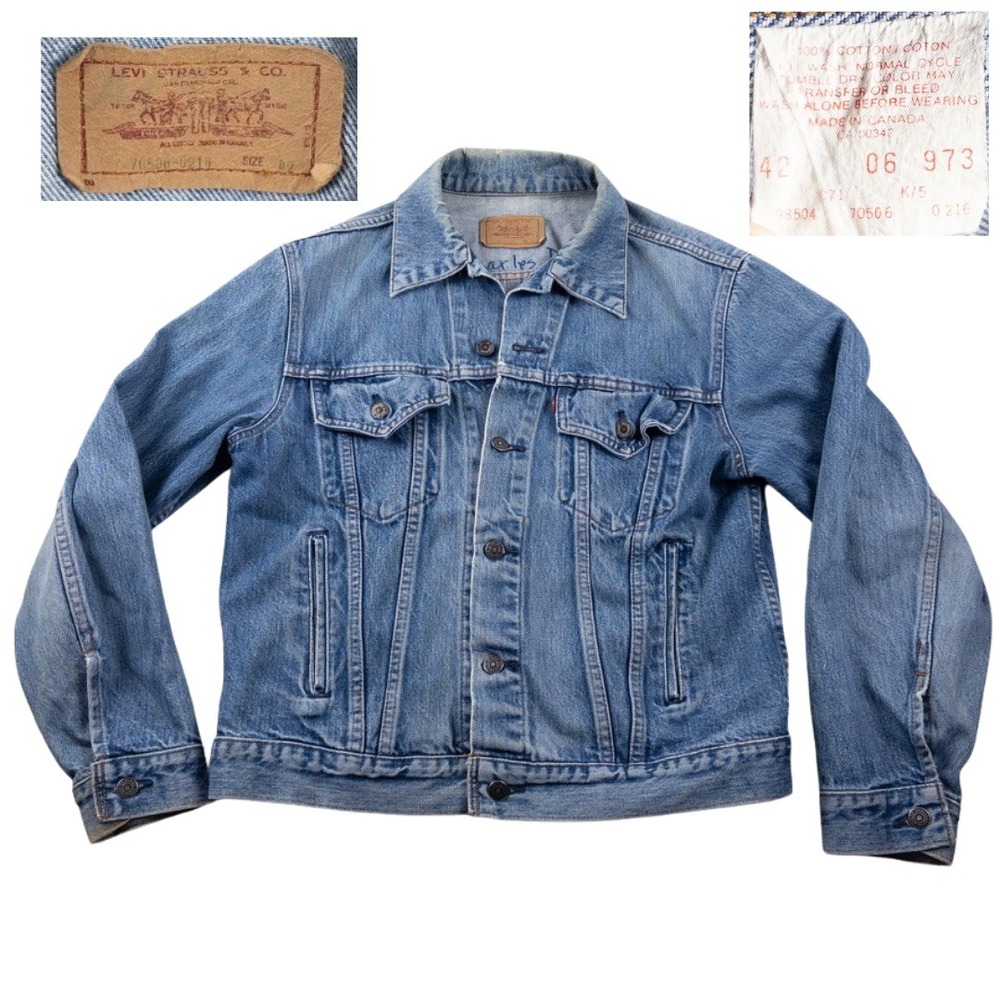 Levi's Vintage 70506-0216 Denim Trucker Jacket Mens 42 Blue 90s Type III Canada